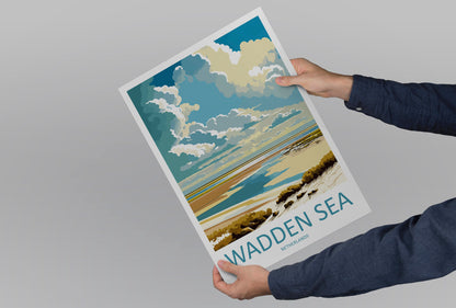 Wadden Sea Travel Print Wall Art Wadden Sea Wall Hanging Home Décor Wadden Sea Gift Art Lovers Netherlands Art Lover Gift Wadden Sea Travel
