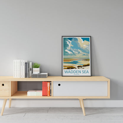 Wadden Sea Travel Print Wall Art Wadden Sea Wall Hanging Home Décor Wadden Sea Gift Art Lovers Netherlands Art Lover Gift Wadden Sea Travel
