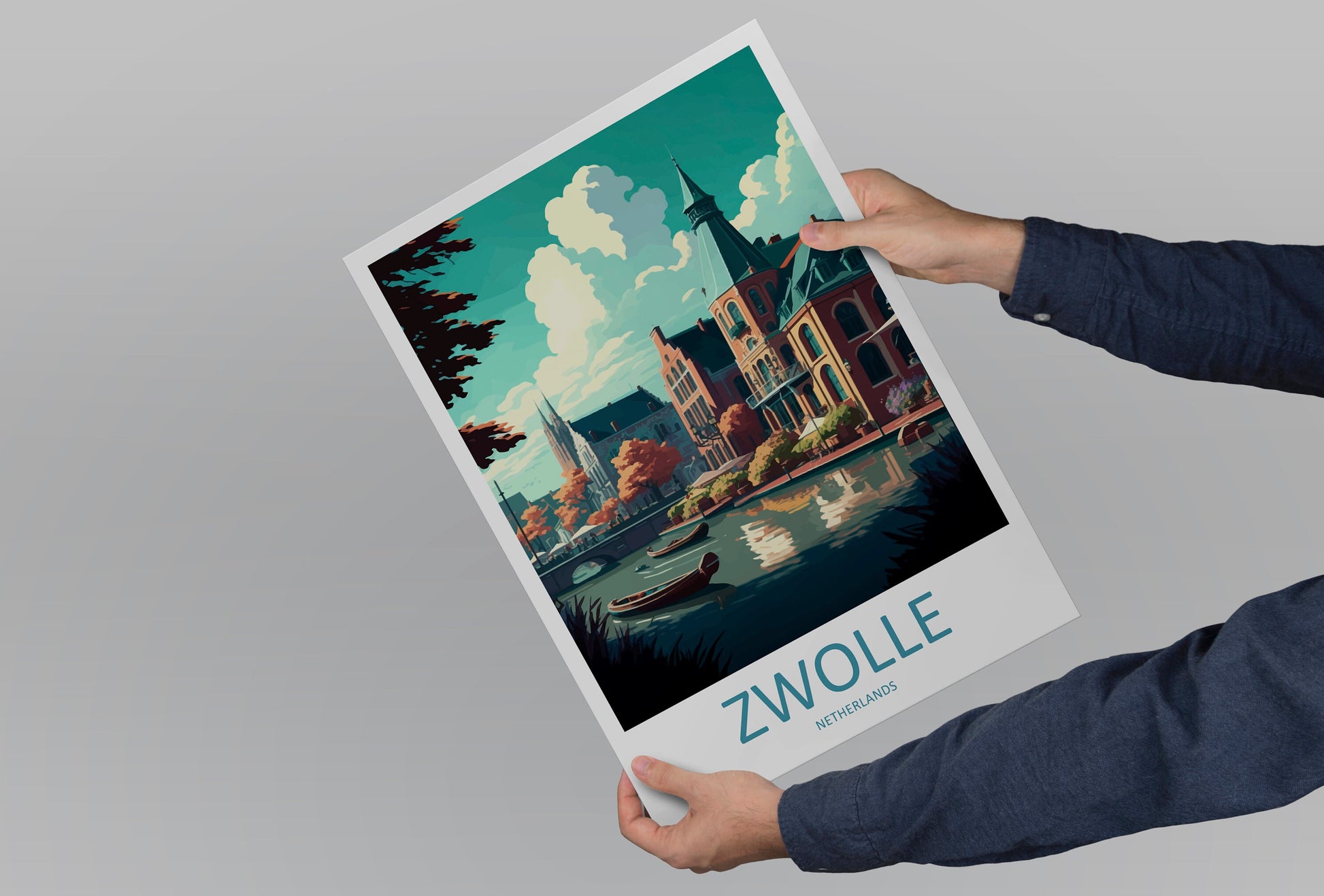 Zwolle Travel Print Wall Art Zwolle Wall Hanging Home Décor Zwolle Gift Art Lovers Netherlands Art Lover Gift Zwolle Travel Art