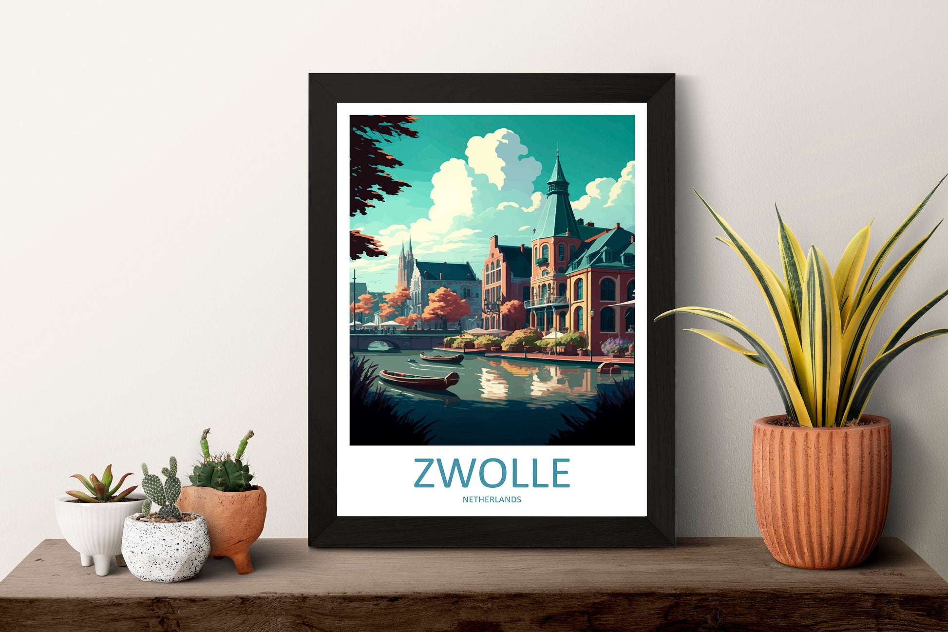 Zwolle Travel Print Wall Art Zwolle Wall Hanging Home Décor Zwolle Gift Art Lovers Netherlands Art Lover Gift Zwolle Travel Art