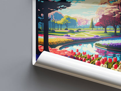 Keukenhof Gardens Travel Print Wall Art Keukenhof Gardens Wall Hanging Home Décor Keukenhof Gardens Gift Art Lovers Netherlands Art