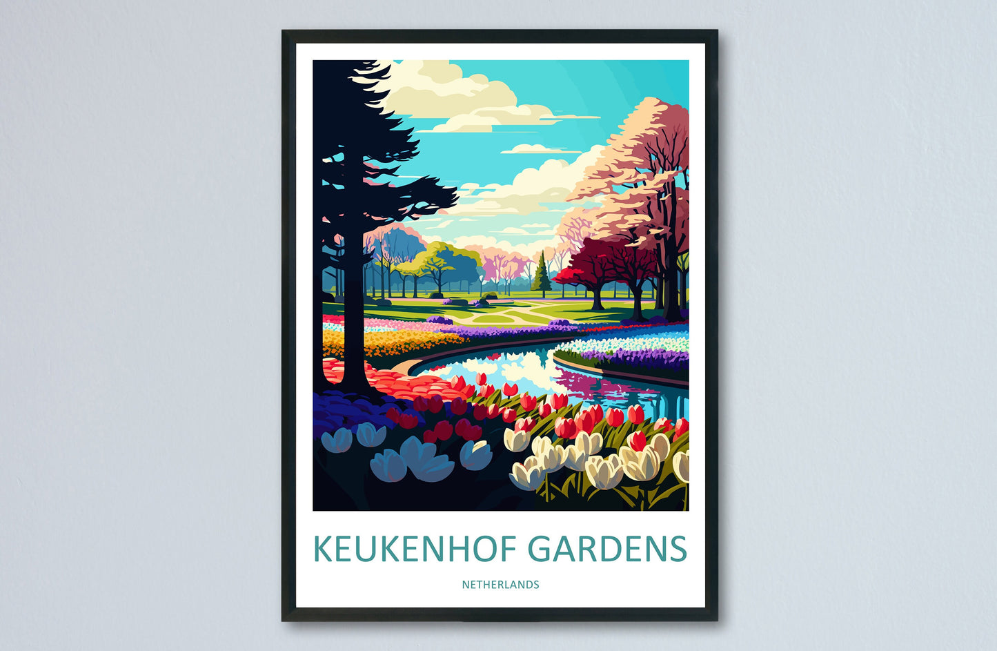 Keukenhof Gardens Travel Print Wall Art Keukenhof Gardens Wall Hanging Home Décor Keukenhof Gardens Gift Art Lovers Netherlands Art