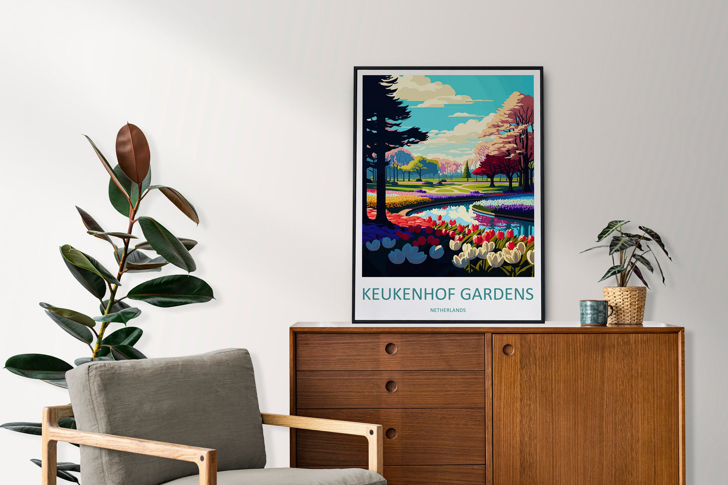Keukenhof Gardens Travel Print Wall Art Keukenhof Gardens Wall Hanging Home Décor Keukenhof Gardens Gift Art Lovers Netherlands Art