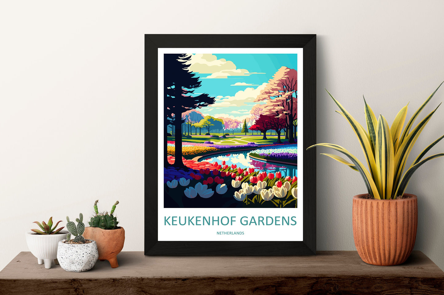 Keukenhof Gardens Travel Print Wall Art Keukenhof Gardens Wall Hanging Home Décor Keukenhof Gardens Gift Art Lovers Netherlands Art