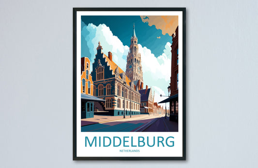 Middelburg Travel Print Wall Art Middelburg Wall Hanging Home Décor Middelburg Gift Art Lovers Netherlands Art Lover Gift Middelburg Art