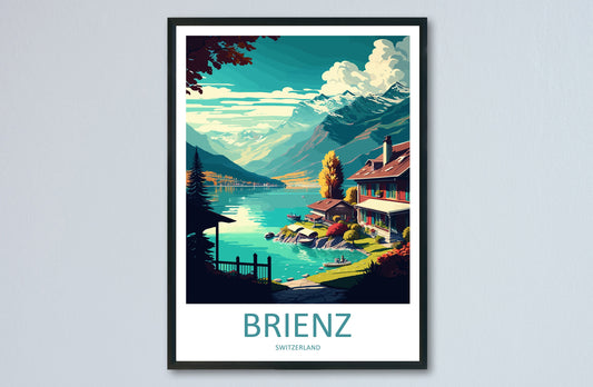 Brienz Travel Print Wall Art Brienz Wall Hanging Home Décor Brienz Gift Art Lovers Switzerland Art Lover Gift Brienz Travel Art