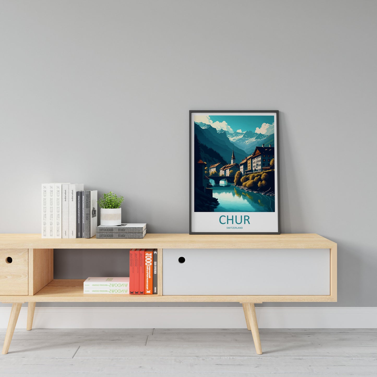 Chur Travel Print Wall Art Chur Wall Hanging Home Décor Chur Gift Art Lovers Switzerland Art Lover Gift Chur Travel Art