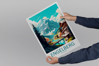 Engelberg Travel Print Wall Art Engelberg Wall Hanging Home Décor Engelberg Gift Art Lovers Switzerland Art Lover Gift Engelberg Travel Art