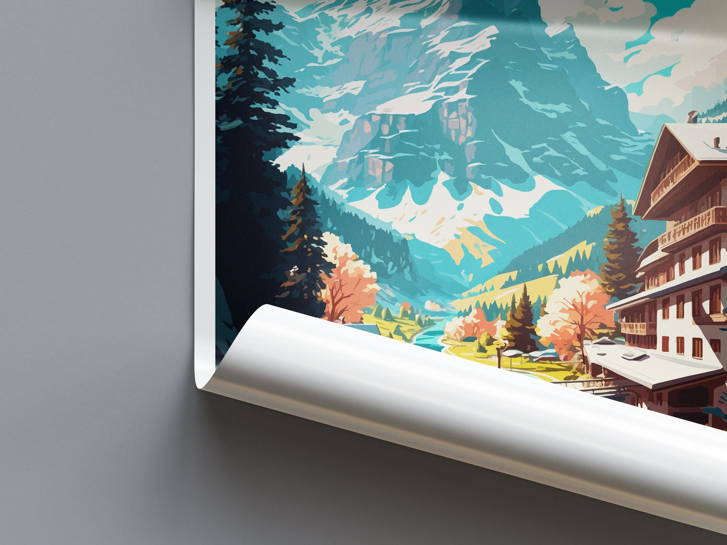Engelberg Travel Print Wall Art Engelberg Wall Hanging Home Décor Engelberg Gift Art Lovers Switzerland Art Lover Gift Engelberg Travel Art