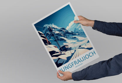 Jungfraujoch Travel Print Wall Art Jungfraujoch Wall Hanging Home Décor Jungfraujoch Gift Art Lovers Switzerland Art Lover Gift Jungfraujoch