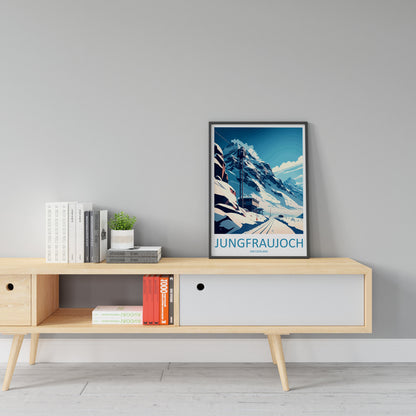 Jungfraujoch Travel Print Wall Art Jungfraujoch Wall Hanging Home Décor Jungfraujoch Gift Art Lovers Switzerland Art Lover Gift Jungfraujoch