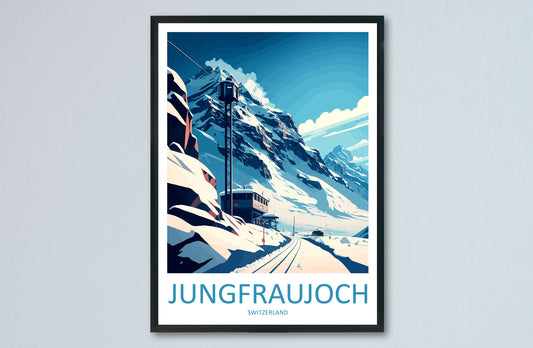 Jungfraujoch Travel Print Wall Art Jungfraujoch Wall Hanging Home Décor Jungfraujoch Gift Art Lovers Switzerland Art Lover Gift Jungfraujoch