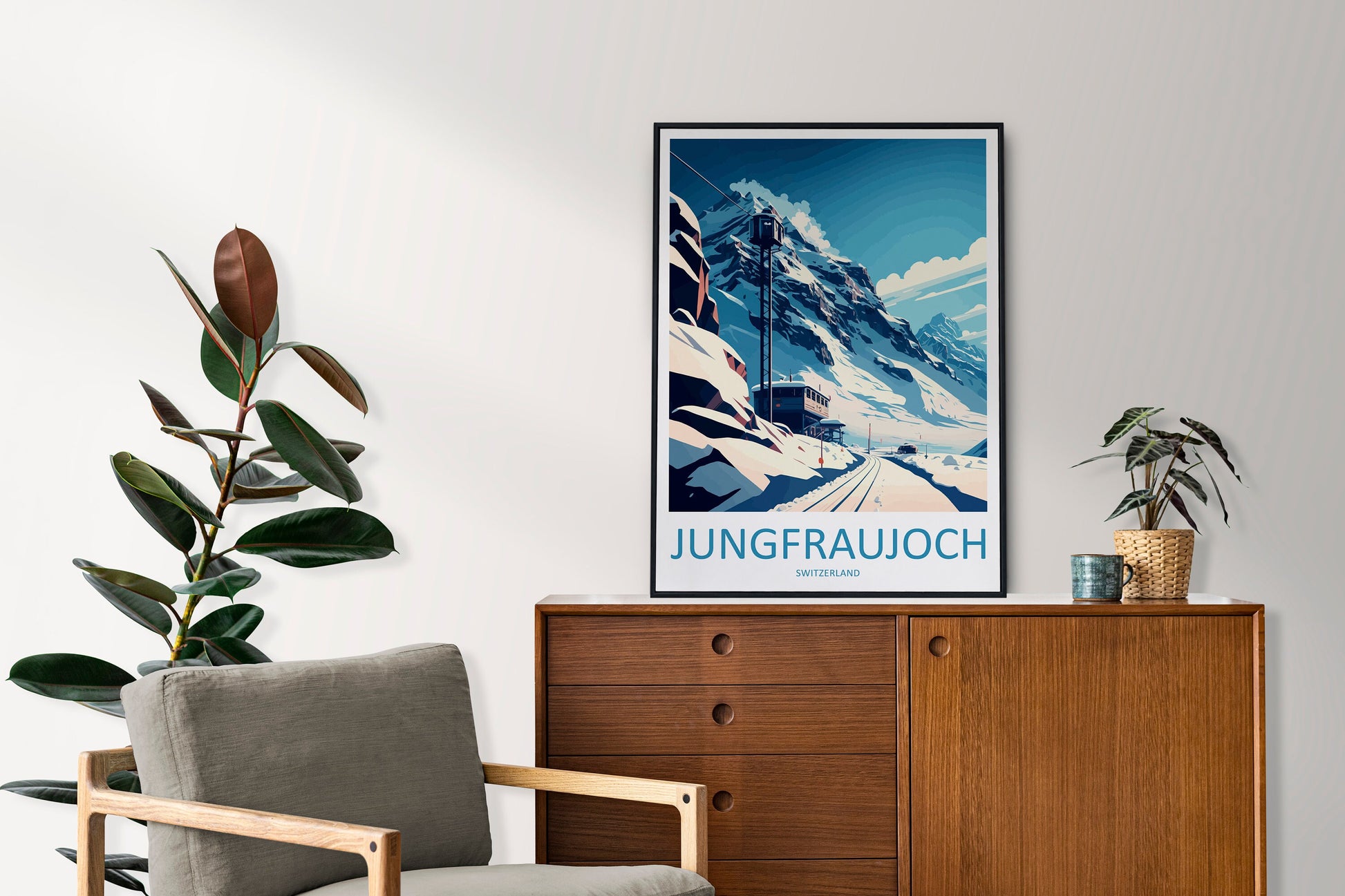 Jungfraujoch Travel Print Wall Art Jungfraujoch Wall Hanging Home Décor Jungfraujoch Gift Art Lovers Switzerland Art Lover Gift Jungfraujoch