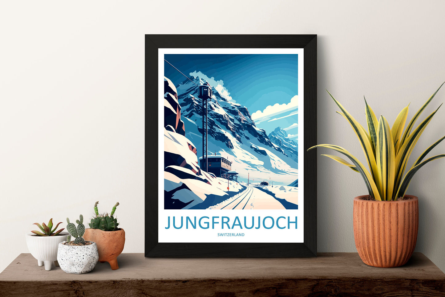 Jungfraujoch Travel Print Wall Art Jungfraujoch Wall Hanging Home Décor Jungfraujoch Gift Art Lovers Switzerland Art Lover Gift Jungfraujoch