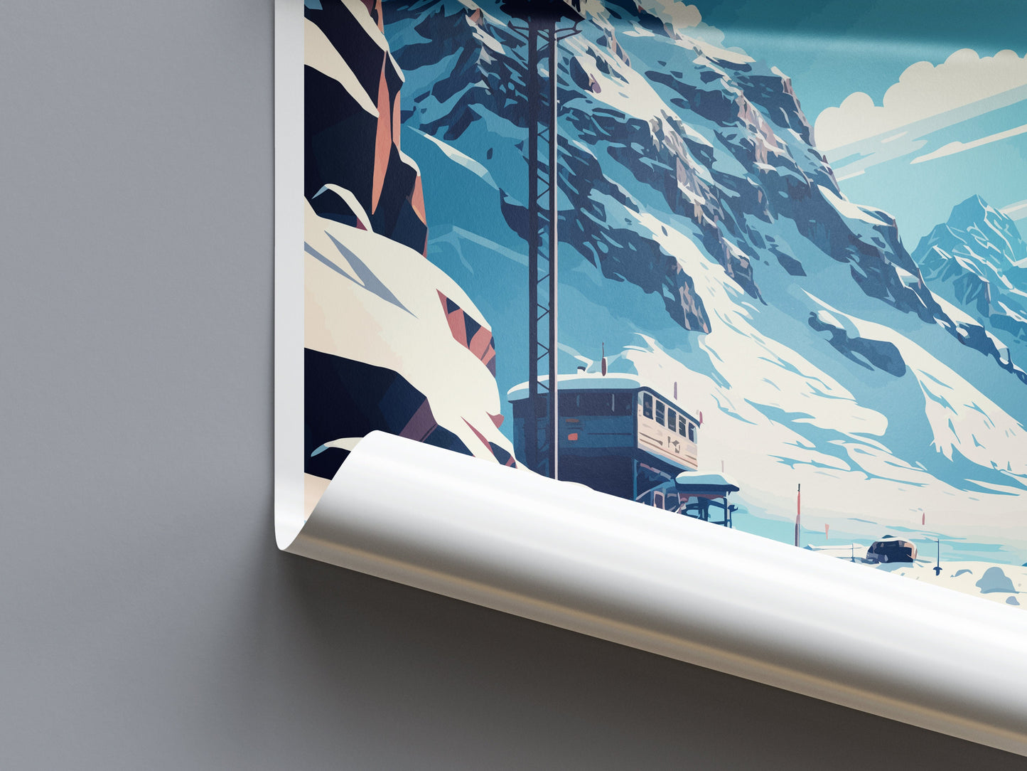 Jungfraujoch Travel Print Wall Art Jungfraujoch Wall Hanging Home Décor Jungfraujoch Gift Art Lovers Switzerland Art Lover Gift Jungfraujoch