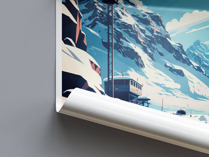 Jungfraujoch Travel Print Wall Art Jungfraujoch Wall Hanging Home Décor Jungfraujoch Gift Art Lovers Switzerland Art Lover Gift Jungfraujoch