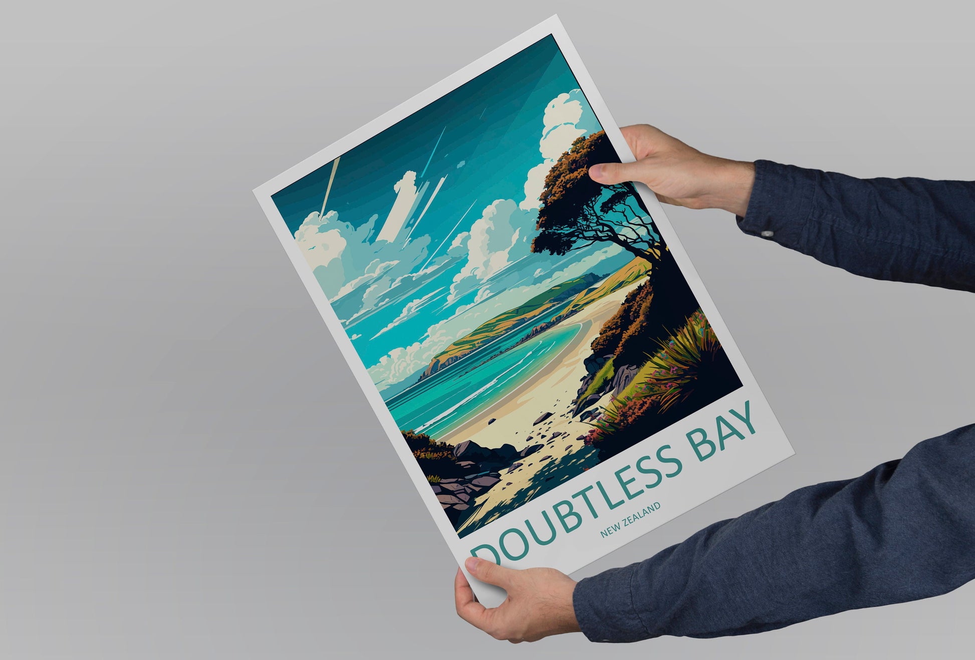 Doubtless Bay Travel Print Wall Art Doubtless Bay Wall Hanging Home Décor Doubtless Bay Gift Art Lovers New Zealand Art Lover Gift Print