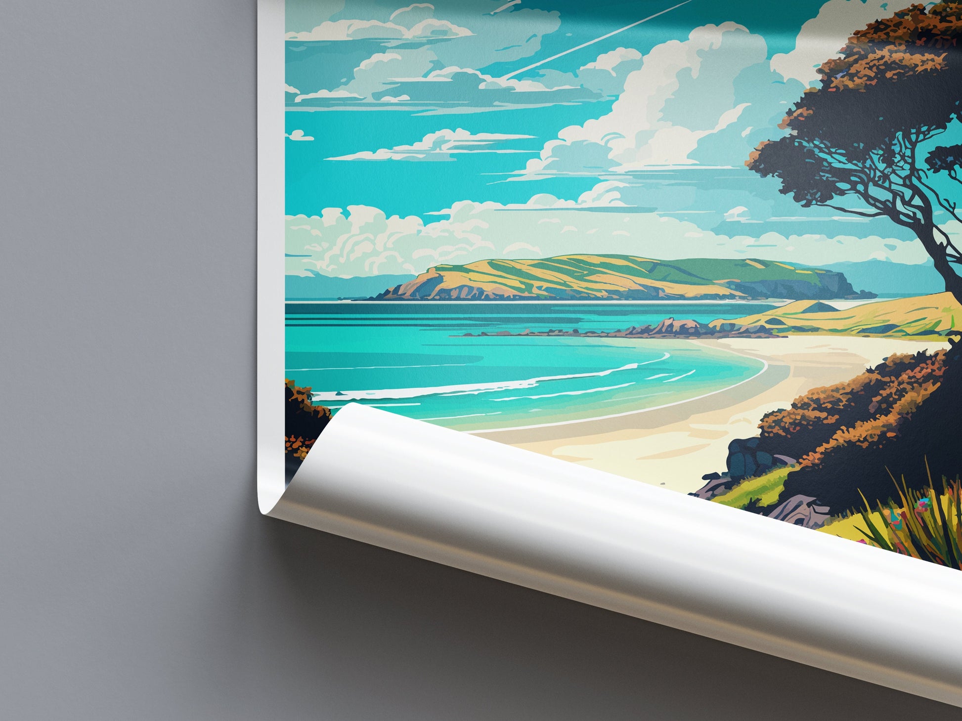 Doubtless Bay Travel Print Wall Art Doubtless Bay Wall Hanging Home Décor Doubtless Bay Gift Art Lovers New Zealand Art Lover Gift Print