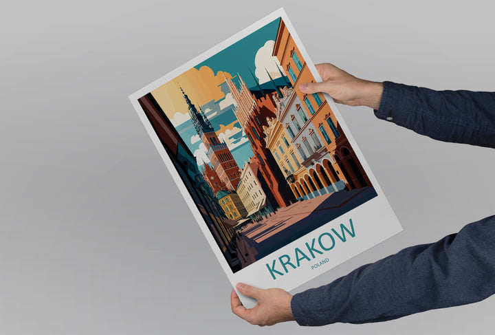 Krakow Travel Print Wall Art Krakow Wall Hanging Home Décor Krakow Gift Art Lovers Poland Art Lover Gift Krakow Travel Wall Art