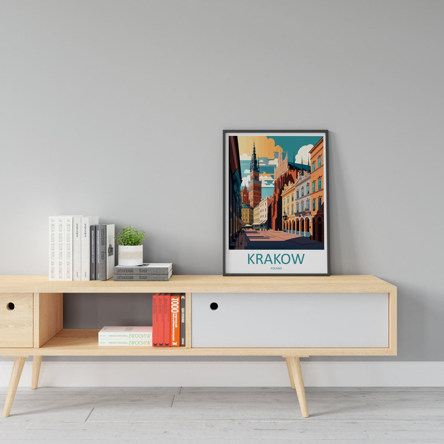 Krakow Travel Print Wall Art Krakow Wall Hanging Home Décor Krakow Gift Art Lovers Poland Art Lover Gift Krakow Travel Wall Art