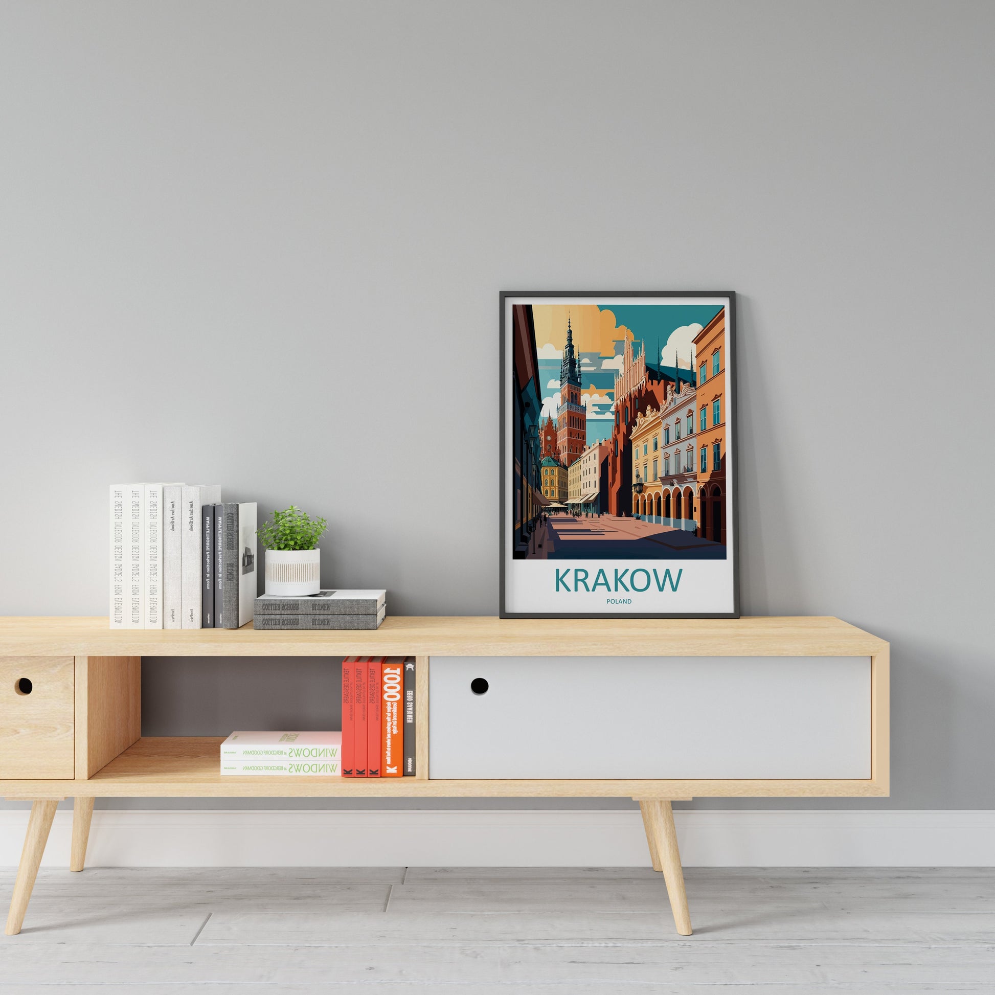 Krakow Travel Print Wall Art Krakow Wall Hanging Home Décor Krakow Gift Art Lovers Poland Art Lover Gift Krakow Travel Wall Art