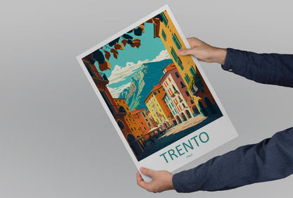 Trento Travel Print Wall Art Trento Italy Wall Hanging Home Decoration Trento Gift Art Lovers Wall Art Print Trento Italy Art Trento Print