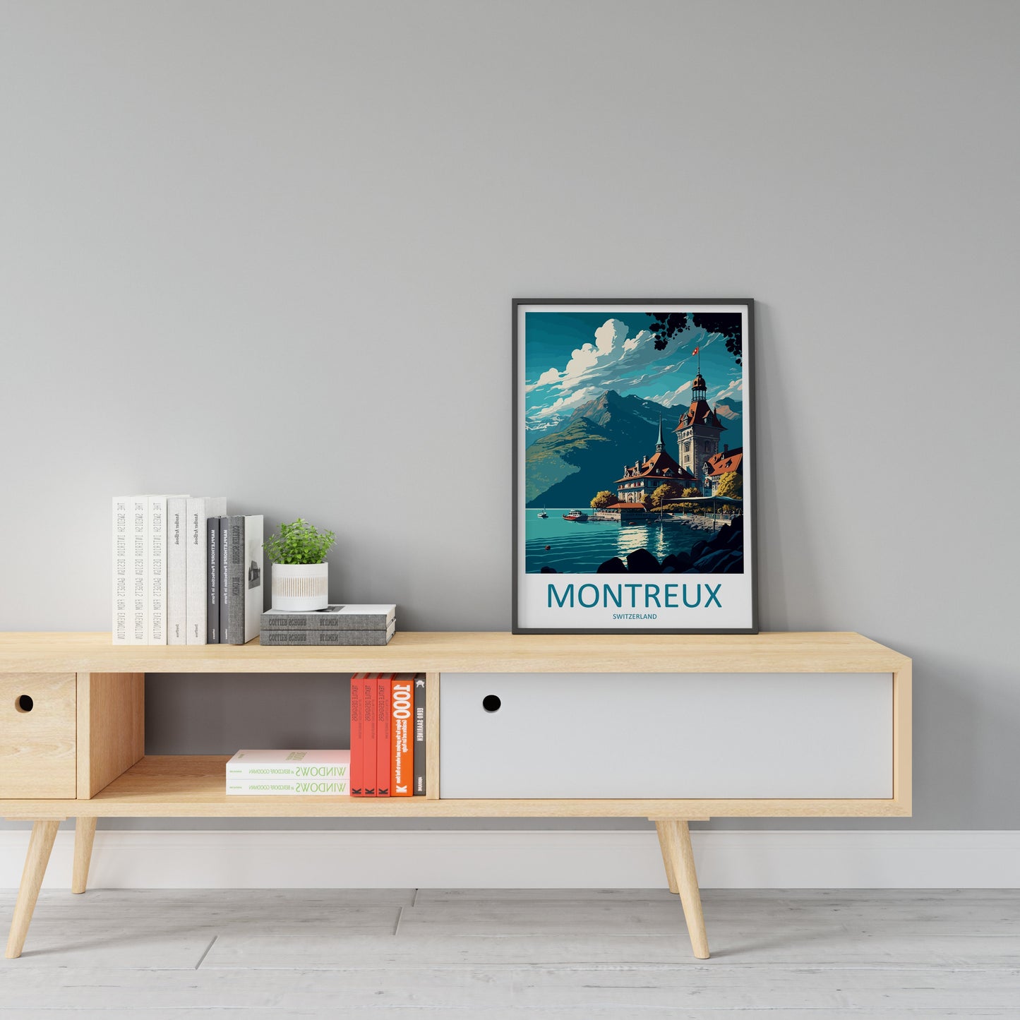 Montreux Travel Print Wall Art Montreux Wall Hanging Home Décor Montreux Gift Art Lovers Switzerland Art Lover Gift Montreux Travel Art