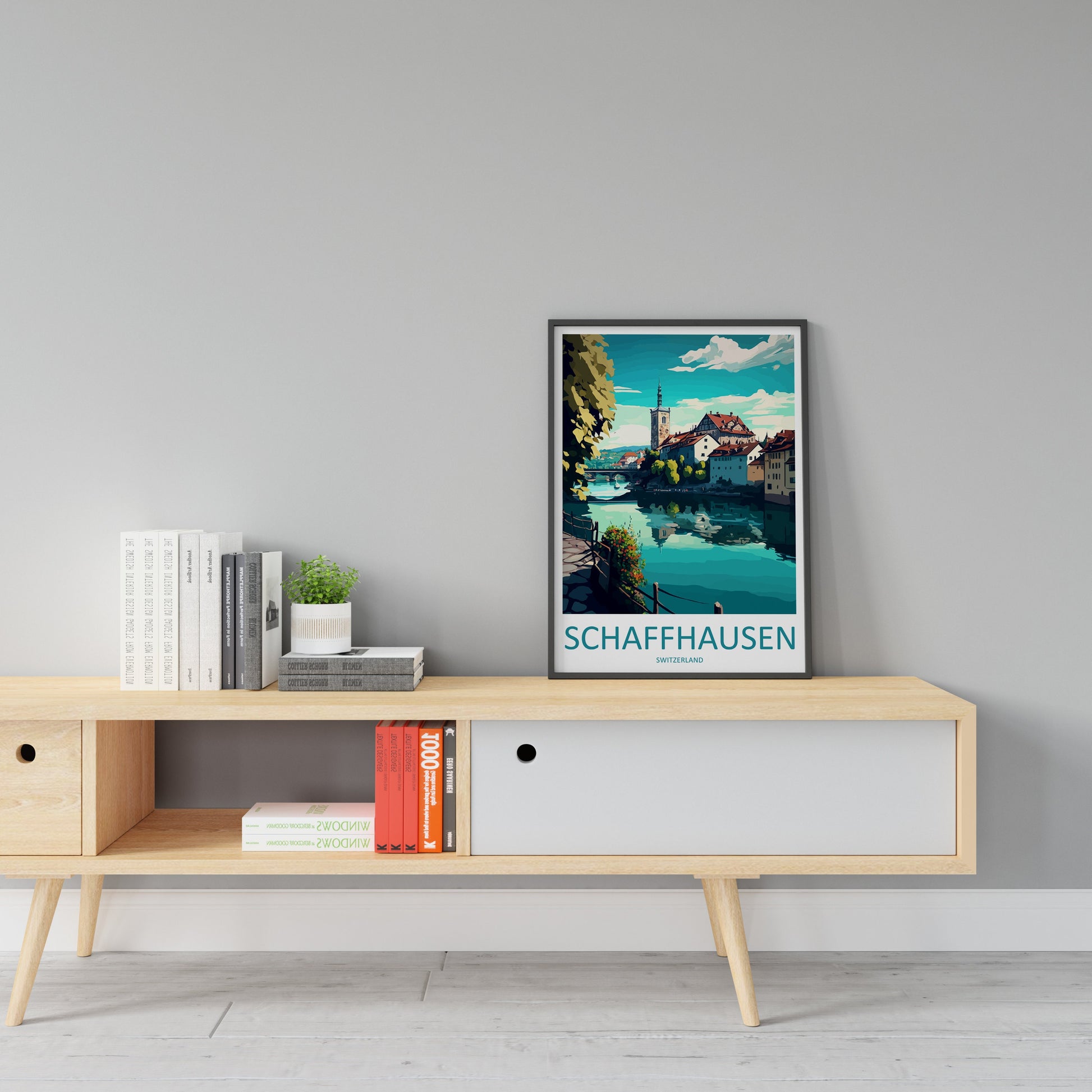 Schaffhausen Travel Print Wall Art Schaffhausen Wall Hanging Home Décor Schaffhausen Gift Art Lovers Switzerland Art Lover Gift Schaffhausen