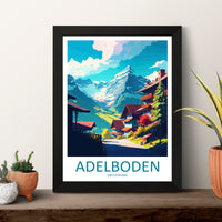 Adelboden Travel Print Wall Art Adelboden Wall Hanging Home Décor Adelboden Gift Art Lovers Switzerland Art Lover Gift Adelboden Travel Art