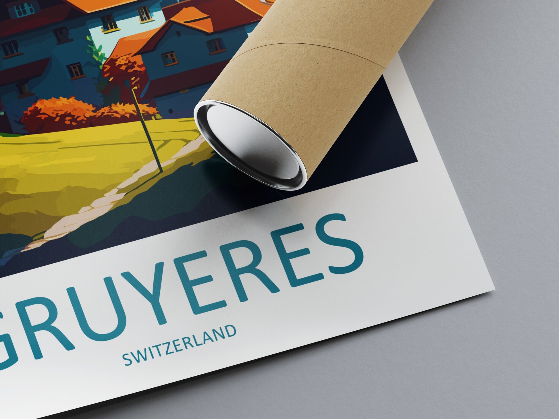 Gruyeres Travel Print Wall Art Gruyeres Wall Hanging Home Décor Gruyeres Gift Art Lovers Switzerland Art Lover Gift Gruyeres Travel Art