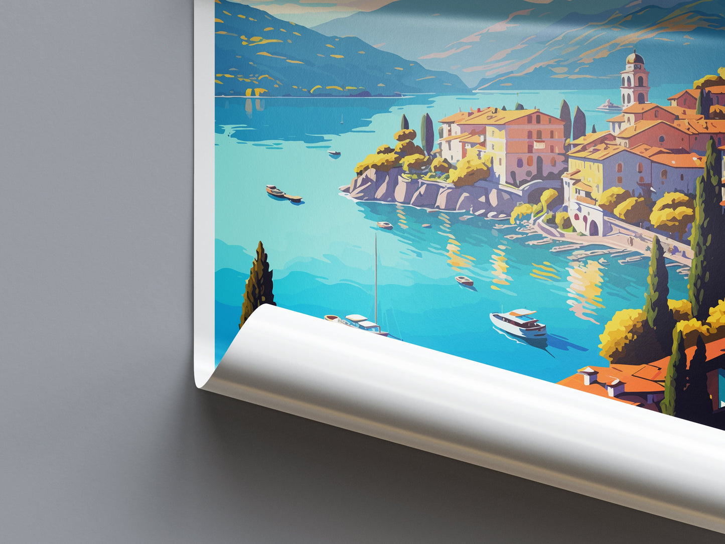 Lake Maggiore Travel Print Wall Art Lake Maggiore Wall Hanging Home Décor Lake Maggiore Gift Art Lovers Switzerland Art Lover Gift Lake Art
