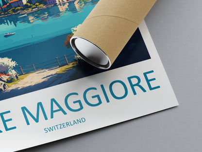 Lake Maggiore Travel Print Wall Art Lake Maggiore Wall Hanging Home Décor Lake Maggiore Gift Art Lovers Switzerland Art Lover Gift Lake Art