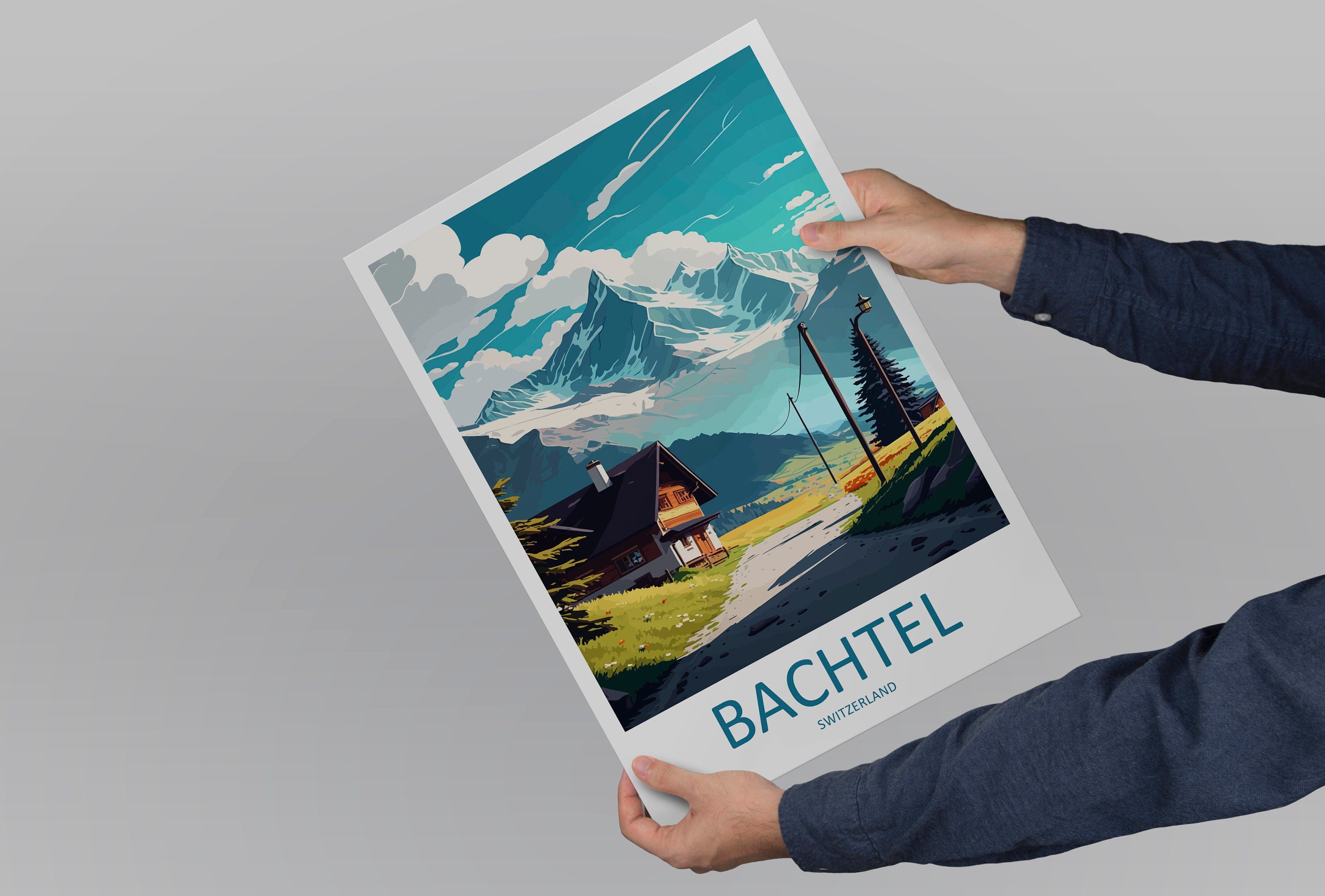 Batchtel Travel Print Wall Art Batchtel Wall Hanging Home Décor Batchtel Gift Art Lovers Switzerland Art Lover Gift Batchtel Travel Art