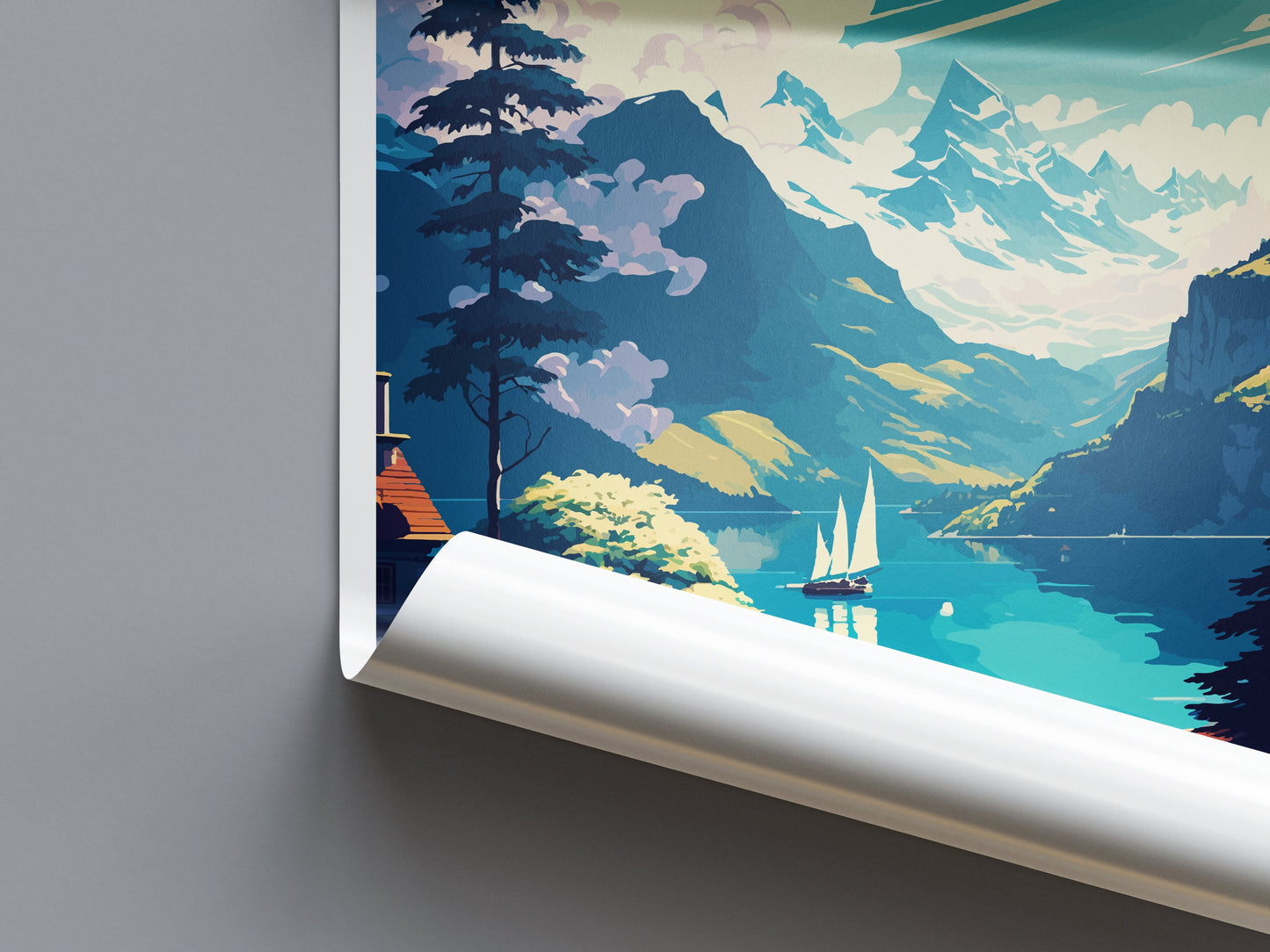 Burgenstock Travel Print Wall Art Burgenstock Wall Hanging Home Décor Burgenstock Gift Art Lovers Switzerland Art Lover Gift Burgenstock
