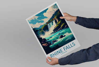 Rhine Falls Travel Print Wall Art Rhine Falls Wall Hanging Home Décor Rhine Falls Gift Art Lovers Switzerland Art Lover Gift Rhine Falls