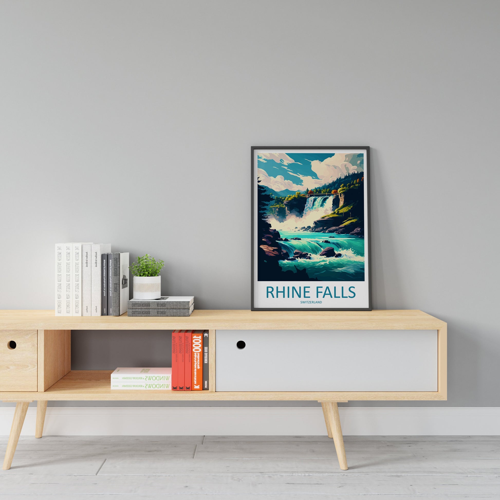 Rhine Falls Travel Print Wall Art Rhine Falls Wall Hanging Home Décor Rhine Falls Gift Art Lovers Switzerland Art Lover Gift Rhine Falls