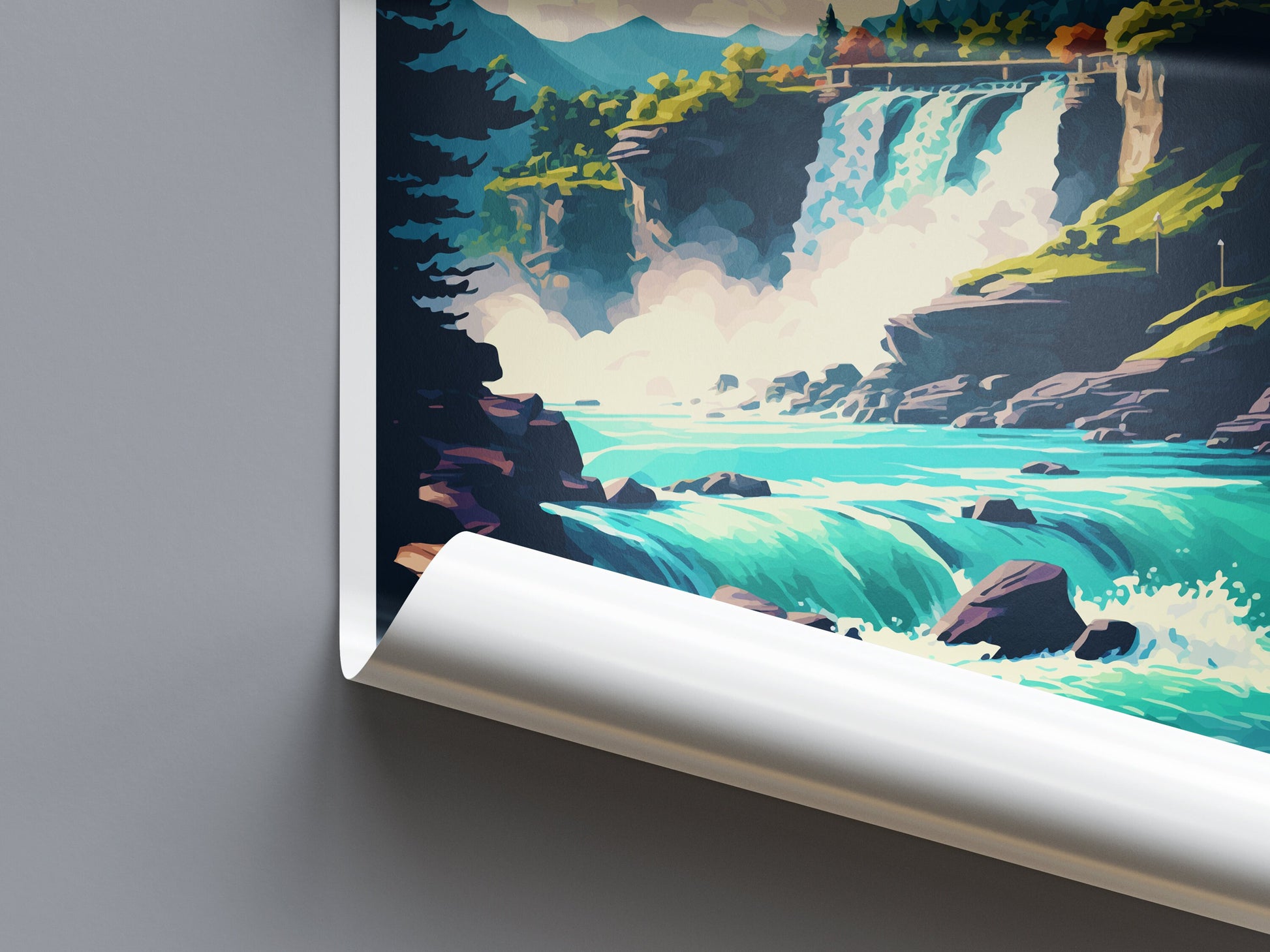 Rhine Falls Travel Print Wall Art Rhine Falls Wall Hanging Home Décor Rhine Falls Gift Art Lovers Switzerland Art Lover Gift Rhine Falls