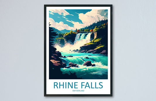 Rhine Falls Travel Print Wall Art Rhine Falls Wall Hanging Home Décor Rhine Falls Gift Art Lovers Switzerland Art Lover Gift Rhine Falls