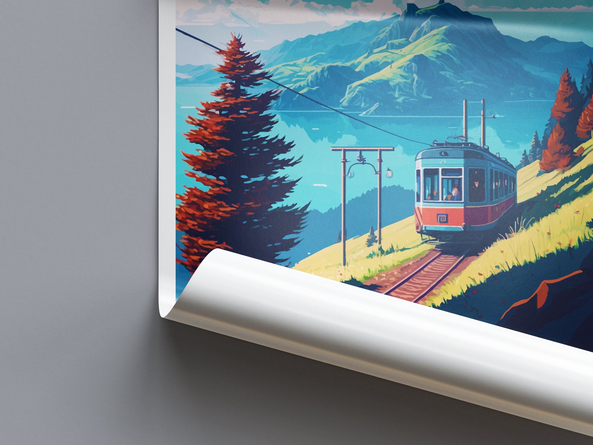 Rigi Travel Print Wall Art Rigi Wall Hanging Home Décor Rigi Gift Art Lovers Switzerland Art Lover Gift Rigi Travel Art Wall Gift