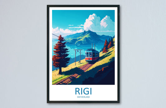 Rigi Travel Print Wall Art Rigi Wall Hanging Home Décor Rigi Gift Art Lovers Switzerland Art Lover Gift Rigi Travel Art Wall Gift