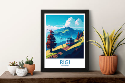 Rigi Travel Print Wall Art Rigi Wall Hanging Home Décor Rigi Gift Art Lovers Switzerland Art Lover Gift Rigi Travel Art Wall Gift