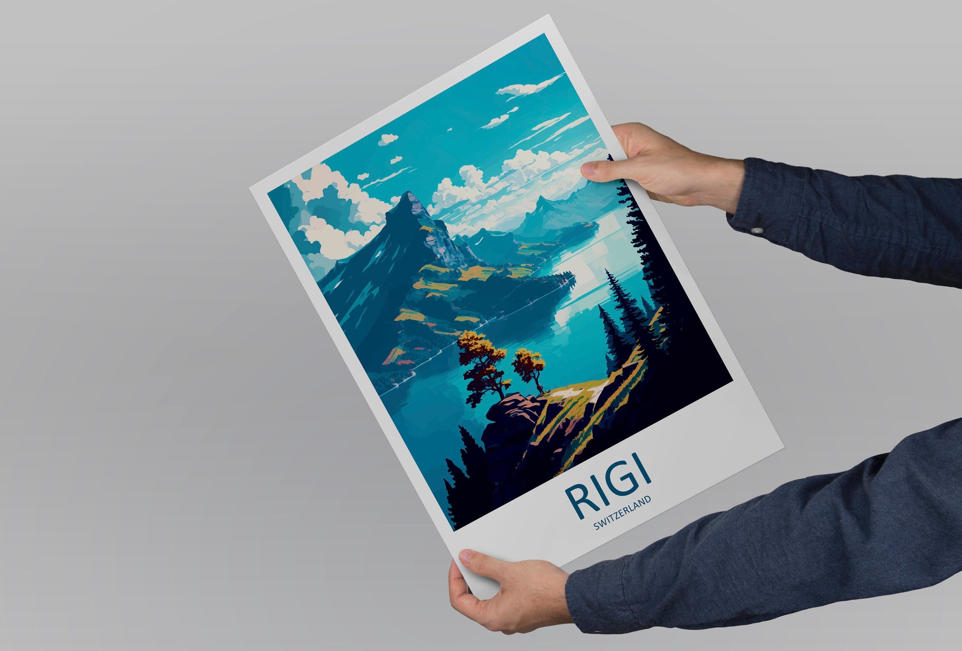 Rigi Travel Print Wall Art Rigi Wall Hanging Home Décor Rigi Gift Art Lovers Switzerland Art Lover Gift Rigi Travel Art Wall Gift