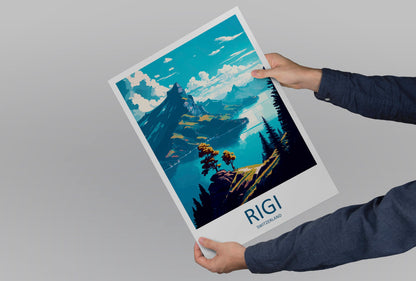 Rigi Travel Print Wall Art Rigi Wall Hanging Home Décor Rigi Gift Art Lovers Switzerland Art Lover Gift Rigi Travel Art Wall Gift