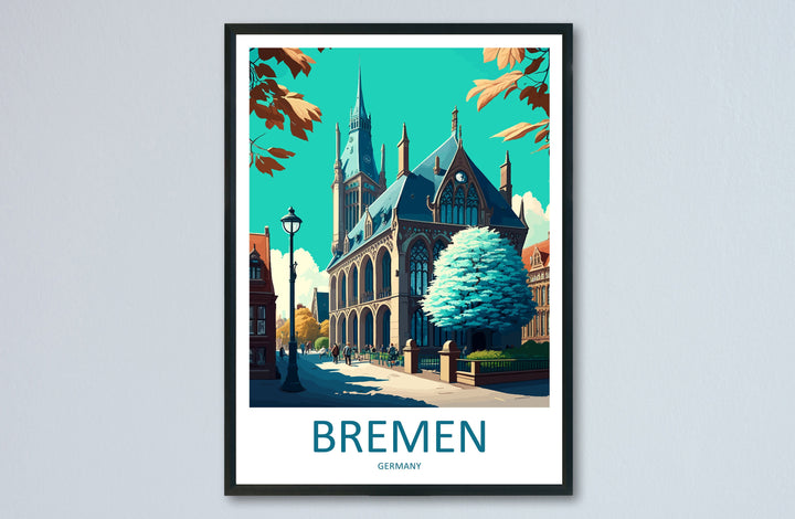 Bremen Travel Print Wall Art Bremen Wall Hanging Home Décor Bremen Gift Art Lovers Germany Art Lover Gift Bremen Art Bremen Travel Gift