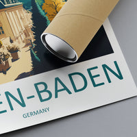 Baden-Baden Travel Print Wall Art Baden-Baden Wall Hanging Home Décor Baden-Baden Gift Art Lovers Germany Art Lover Gift Baden-Baden Art