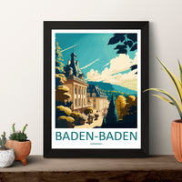 Baden-Baden Travel Print Wall Art Baden-Baden Wall Hanging Home Décor Baden-Baden Gift Art Lovers Germany Art Lover Gift Baden-Baden Art