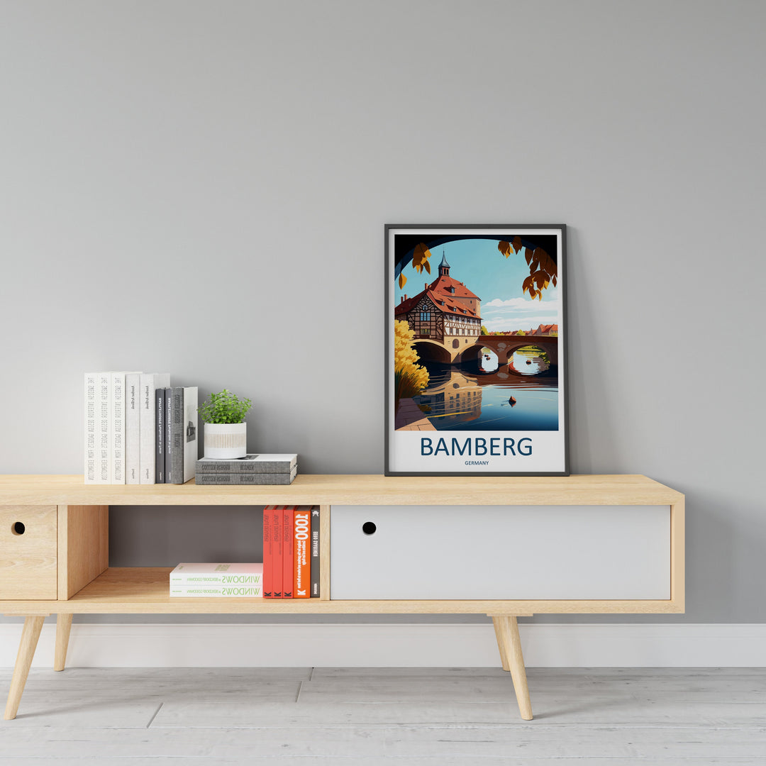 Bamberg Travel Print Wall Art Bamberg Wall Hanging Home Décor Bamberg Gift Art Lovers Germany Art Lover Gift Bamberg Art Bamberg Travel Gift