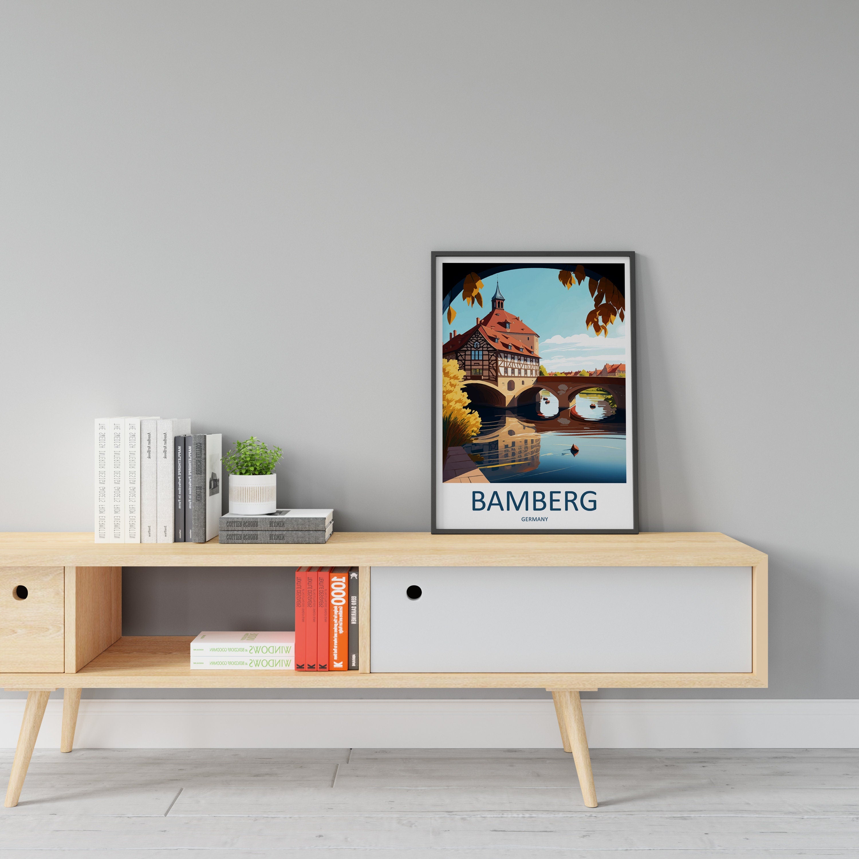 Bamberg Travel Print Wall Art Bamberg Wall Hanging Home Décor Bamberg Gift Art Lovers Germany Art Lover Gift Bamberg Art Bamberg Travel Gift
