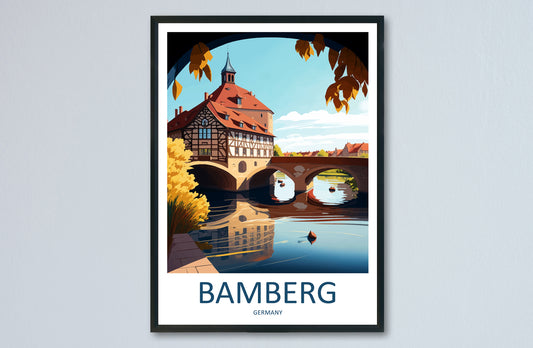 Bamberg Travel Print Wall Art Bamberg Wall Hanging Home Décor Bamberg Gift Art Lovers Germany Art Lover Gift Bamberg Art Bamberg Travel Gift