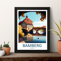 Bamberg Travel Print Wall Art Bamberg Wall Hanging Home Décor Bamberg Gift Art Lovers Germany Art Lover Gift Bamberg Art Bamberg Travel Gift